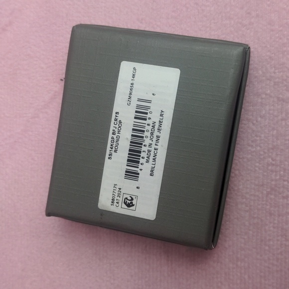 Brilliance Sterling Silver 14K Gold Plated Round Hoop Earrings - Picture 3 of 3